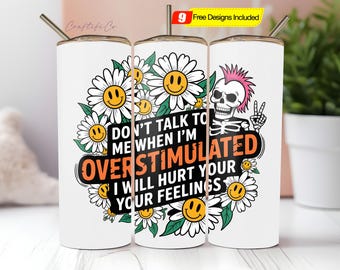 20 Unzen Tumbler Wrap, tägliche Affirmationen Lustiger sarkastischer 20 Unzen Tumbler Wrap, Sublimationsdesign-Vorlagen, gerader PNG digitaler Download