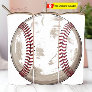 Seamless Dirty Baseball Sublimation Tumbler Designs Baseball, 20oz Skinny Tumbler Wraps Templates PNG
