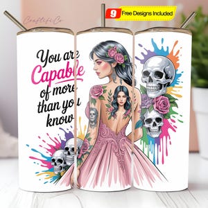 Badass daily affirmations self love 20oz tumbler wrap PNG, Sublimation design templates, straight png Digital download, Girl tumbler
