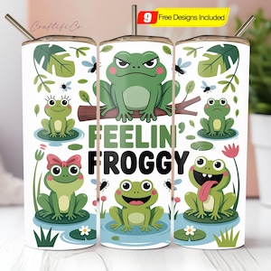 Bicchiere da 20 once di rana png Wrap 20 oz PNG Design a sublimazione sarcastico png Tumbler wrap png Divertente rana clipart rana png design