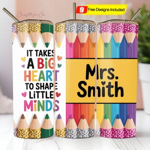 Teacher Tumbler 20oz Skinny Tumbler Design Sublimation PNG, Custom Teacher Pencil Tumbler Template, Teacher Appreciation Tumbler  Png