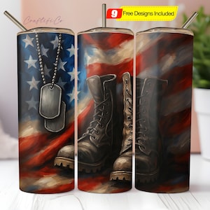 Veteran Memorial Day Tumbler Wrap, 20oz Skinny Design for Celebrating Heroes & Patriotism, Veterans Day PNG Download