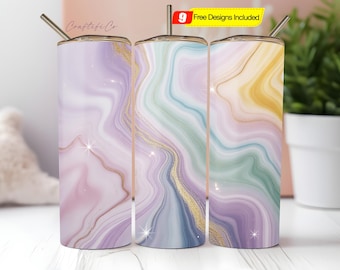 Seamless Opal and Gold Glitter Tumbler Wrap, Marble, Sublimation 20 oz, Skinny, Digital PNG, Girly, Popular Sublimation, Iridescent, Pink