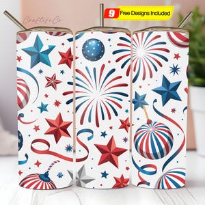 4th Of July Stars 20 oz Skinny Tumbler Sublimation Design PNG, 4th Of July Patriotic Tumbler Png, 4th Of July Tumbler Wrap
