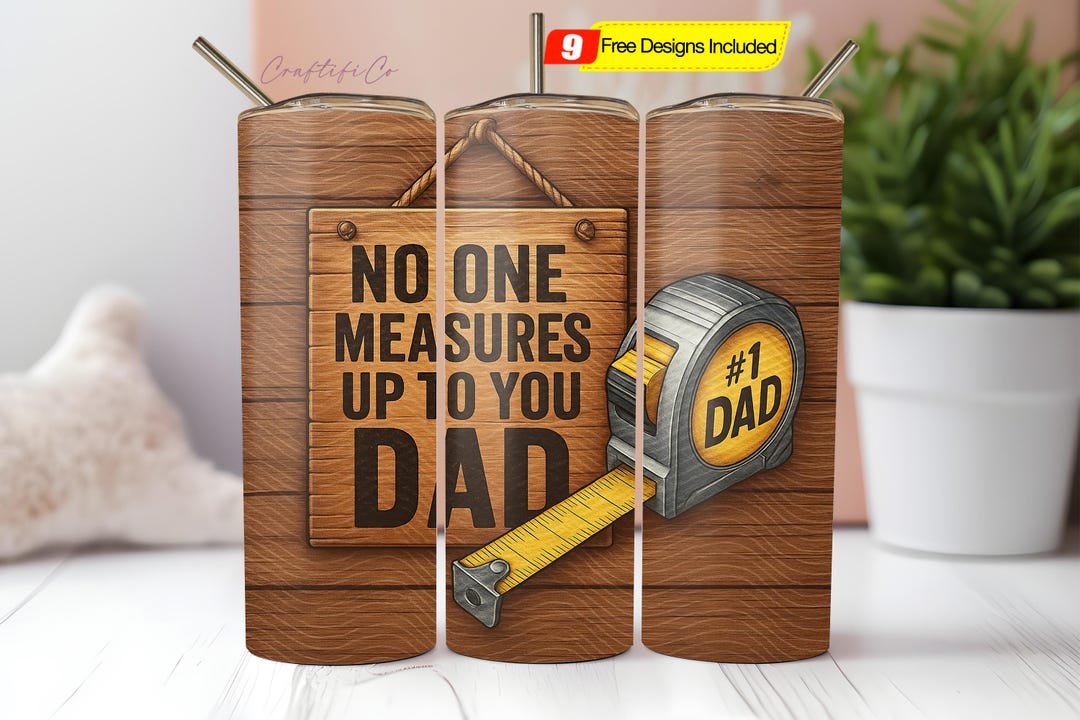 Fathers Day Tumbler Wrap Designs Best Dad 20oz Skinny Tumbler Wrap Png ...