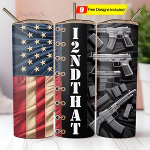 America I 2nd That Inspired 20 oz Skinny Tumbler Tumbler Wrap Sublimation PNG Design Sublimation Graphics Designs Digital Download