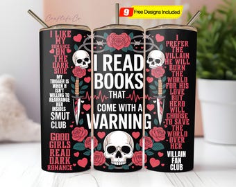Dark romance book Lover Tumbler Wrap, smut PNG, Tumbler Wrap For Reader, Library Gifts 20oz Tumbler Sublimation Design, Tumbler PNG File