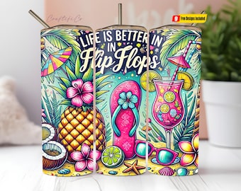 Beach Tumbler Wrap Seashells Ocean Beach Life 20 oz Skinny Tumbler Sublimation Design Digital Download PNG Instant 20oz Tumbler Wrap