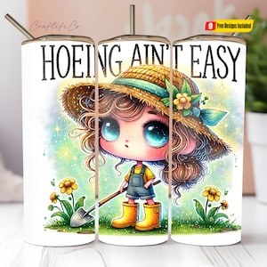 Hoeing Aint Easy PNG, Funny Gardening Clipart, Skeleton Gardener Sublimation Design, Trendy Plant UVDTF Transfer, Graphic Tee Sticker File