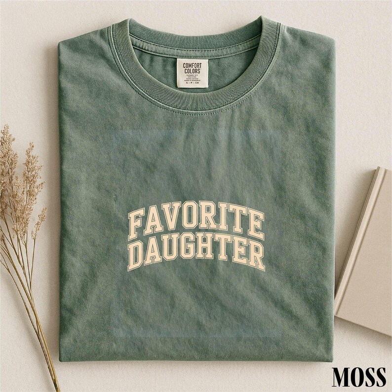 Koszulka dla ulubionej córki, Świetna koszulka dla córki, Zabawna koszulka dla córki, Koszulka vintage dla córki, Prezent dla córki, Prezent urodzinowy dla córki zdjęcie 5