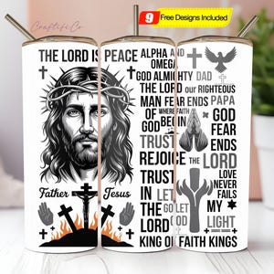 Christian Man Of God 20 oz Skinny Tumbler Sublimation PNG, Bible Verse Skinny Tumbler Design, Religious 20oz Tumbler Wrap, Digital Png