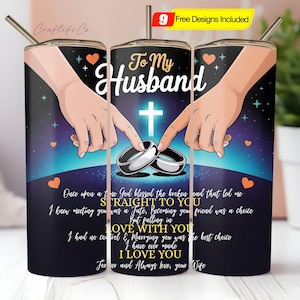 To my husband and to my wife 2 pack PNG, 20 oz tumbler digital design