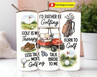 Funny Golf Tumbler Wrap 20 oz Skinny Tumbler Sublimation Digital Download PNG Instant Digital Only, Mens Father Day Golfing Tumbler Design