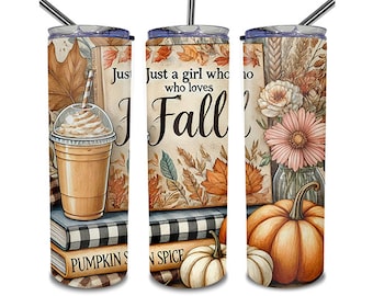 Just a Girl Who Loves Fall Png, Projekt Sublimacji, Jesienne Klimaty Png, Pumpkin Spice PNG, Podstawowa Jesienna Dziewczyna, Wdzięczna Png, Natychmiastowe Pobieranie