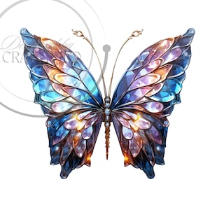 Magical Fairy Wings Clipart, Watercolor Angel Wing Clip Art, Pastel Fantasy Graphics, Magic Rainbow Colors Enchanted Wing PNG Download