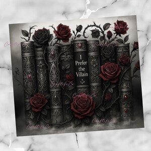 a black and white photo with red roses on it