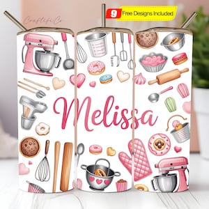Backbecher Wrap Design Fügen Sie Ihren eigenen Namen / Text hinzu Nahtlose Sublimation 20 oz Skinny Tumbler PNG Sofortiger digitaler Download
