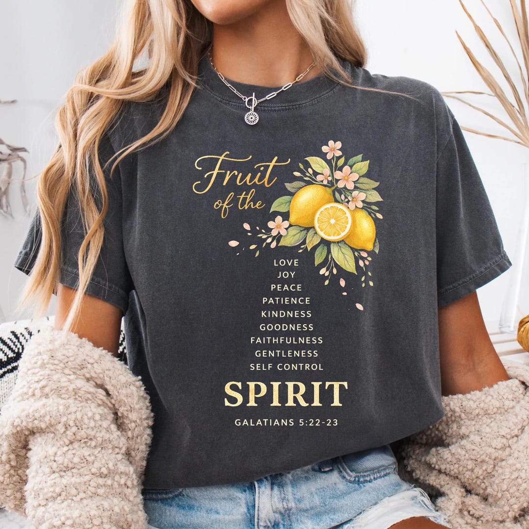 Fruit of the Spirit Christian Merch Tshirt, Trendy Youth Group Bible ...