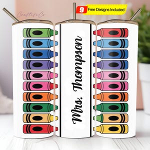 Teacher Gift PNG, Personalized Tumbler Gift for Teacher, Custom Teacher Name Gift, Teacher Appreciation Gift, End of Year Teacher Tumbler