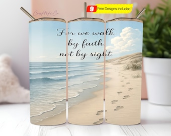 Faith Tumbler Wrap PNG, Christian Tumbler PNG, Bible Verse 20 Oz Sublimation Tumbler Design, Jesus Christian Inspirational Tumbler PNG