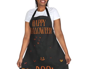 Halloween Apron: Spooky Cooking, Stain-Free Polyester Canvas