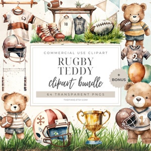 Teddy Bear Rugby Player, Teddy Bear Clipart, Rugby Clipart, Rugby Ball PNG, Football, Rugby Player PNG, Rugby Ball Clipart