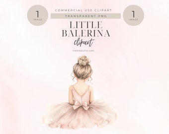 Ballerina Clipart, Cute Ballet Clipart, Watercolor Ballerina, Watercolor Clipart, Baby Ballerina, Ballerina Birthday, Nursery Clipart