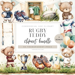 Teddy Bear Rugby Player, Teddy Bear Clipart, Rugby Clipart, Rugby Ball PNG, Football, Rugby Player PNG, Rugby Ball Clipart