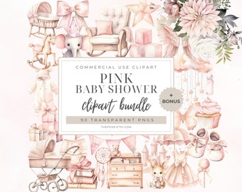 Baby Shower Clipart, Watercolor Newborn Clipart, Baby Boy Clipart, Baby Girl Clipart, Boho Baby Clipart, Gender Reveal, Gender Neutral Baby