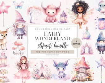 Fairy Clipart, Fairy Garden Clipart, Magical Clipart, Cute Fairy Clipart, Fantasy Clipart, Fairy Garden PNG, Fairy House Clipart