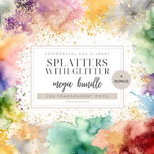 Watercolor Splash, Splashes Background, Watercolor Splatter, Watercolor Shapes, Watercolor Clipart, Color Splash PNG, Splatter Clipart