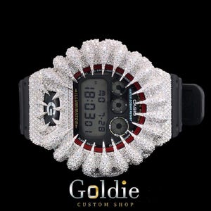 Icedout Vvs1 Moissanite Watch/Silver with Moissanite Bezal/Pass Tester Moissanite/Luxury Watches /Vvs Watch