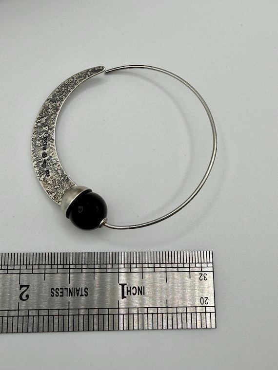 Silpada Hammered Crescent Threader Loop Earrings … - image 5