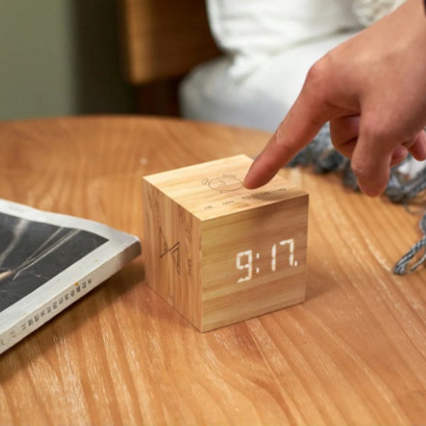 Bedside Wooden Alarm Clock