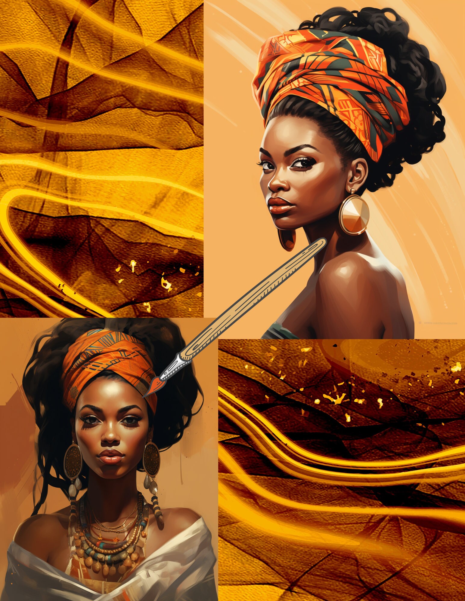 Digital Coloring Book : Nubian Queen 20 Portraits of Black Women ...