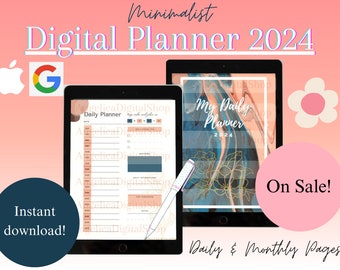 Digital Planner 2024, Goodnotes Template, iPad Planner, Digital Planner PDF