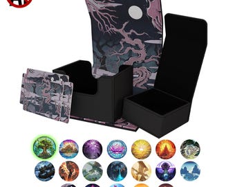 thumbnail image 2 of Premium Card Deck Box - Holds 100+ Sleeved Cards With Dividers For MTG/TCG/Commander 2 of 12