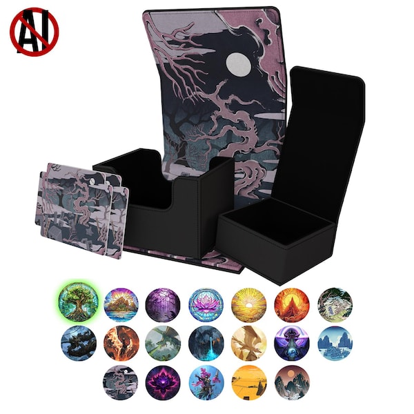 Radiant 100+  mtg box - Storage Box for Trading Card Games, TCG, EDH, Commander, LCG, DnD Spell Cards, Dice and counters