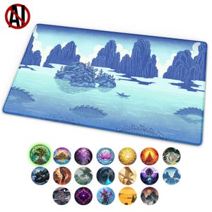MTG Playmat - 24x14 for Commander EDH Magic: The Gathering Card Game Accessories, perfect magic gift, tcg dragon theme mat