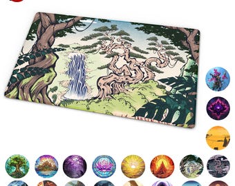 MTG Playmat - 24x14 for Commander EDH Magic: The Gathering Card Game Accessories, perfect magic gift, tcg dragon theme mat