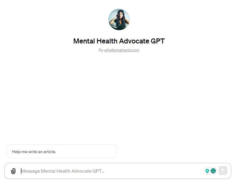 AI Mental Health Advocate GPT Custom Chatgpt-4 Content Writer Created ...