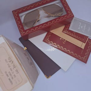 NOS Authentic CARTIER Vendome Santos Sunglasses Aviator Vintage 1983 - 59 - 14 - 135 Price Include DDP - Please Read Description