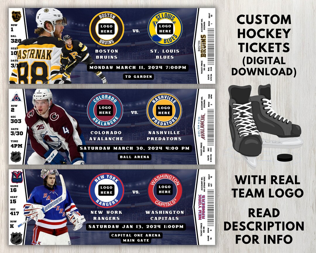 Custom Hockey Tickets, Hockey Tickets, NHL Tickets, Hockey Game Tickets