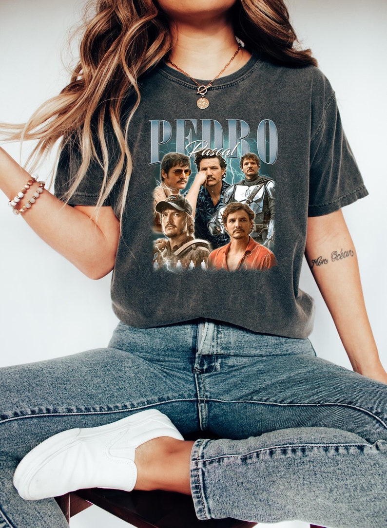 90s Retro Funny Pedro Pascal T-Shirt, Retro Funny Pedro Pascal Sweater, Pedro Pascal Fans Gift, Pedro Pascal Tribute Celebrity Graphic Tee