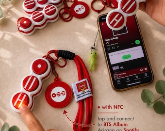 BTS Arirang LED Clicker Keychain With NFC – K-pop Fidget Toy for