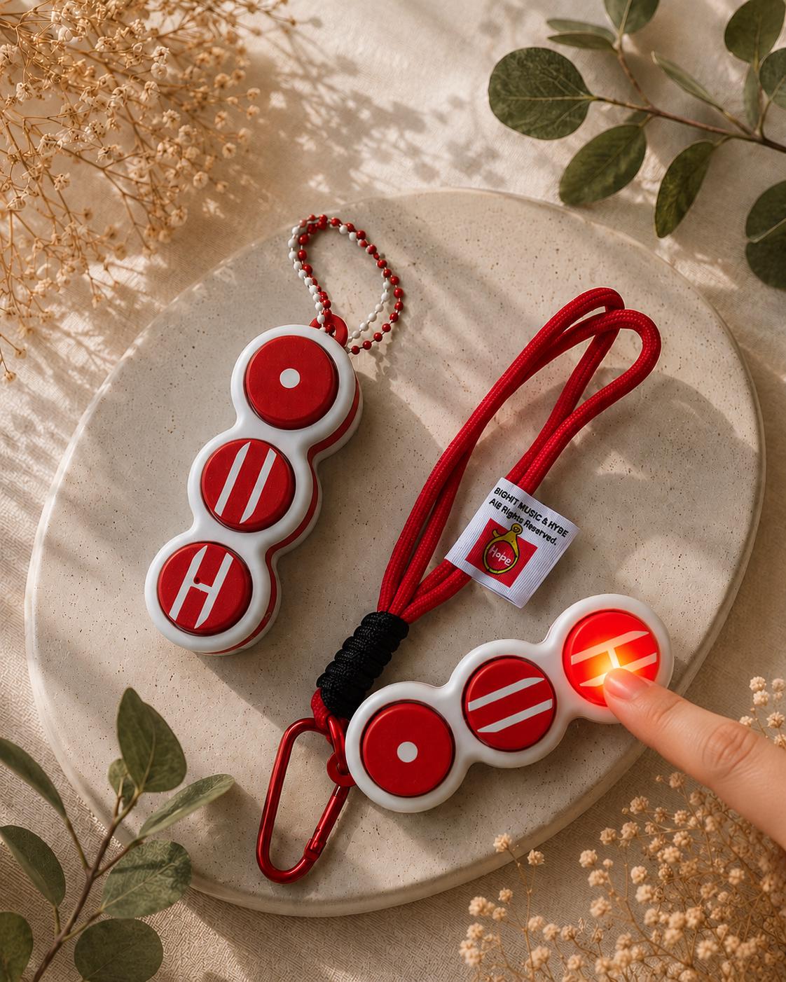 BTS Arirang LED Clicker Keychain With NFC – K-pop Fidget Toy for