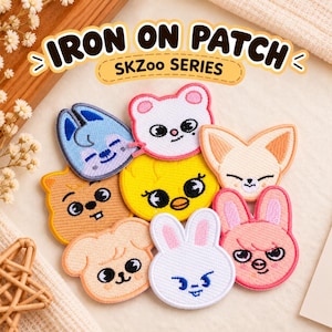 SKZOO Stray Kids K-Pop Inspired Embroidered Patch | Iron On Patch | 6cm Badge | Fanmade Merch