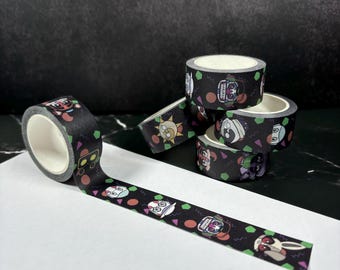Cinta washi de 2 cm x 10 m de animatronics de los años 80