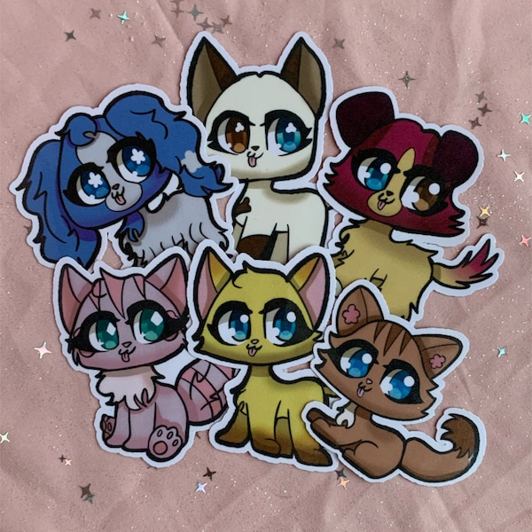 Cute Tiny Pets 2"/2.5"/3" Stickers