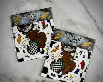 Haunted Animatronics 3 Inch Water-Resistant Glossy Sticker Pack || Pack of 5